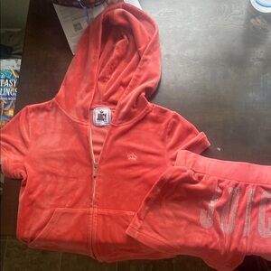 Juicy Couture Velvet hoodie and shorts Set